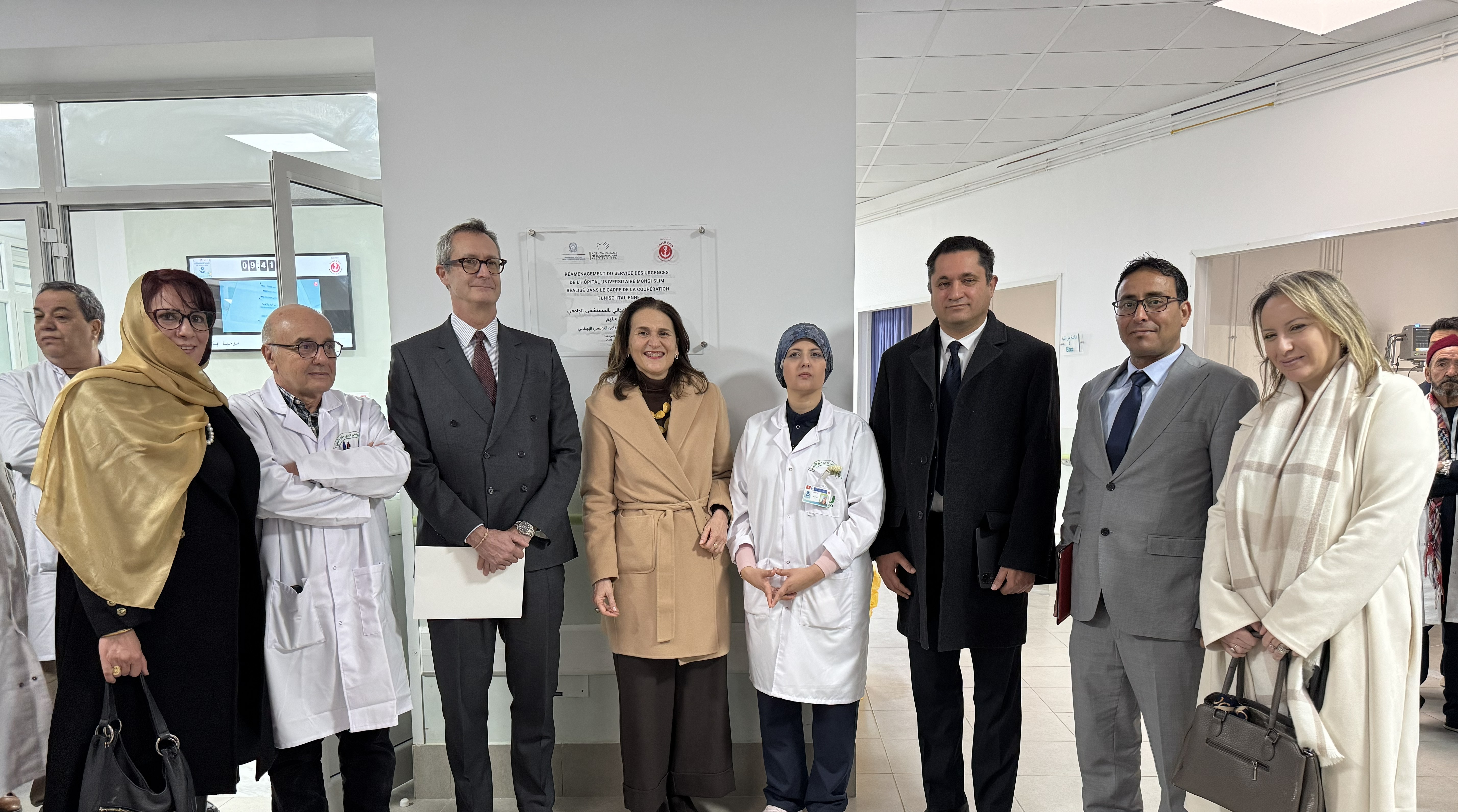 Inaugurazione del progetto italo-tunisino di riqualificazione del servizio di pronto soccorso del Centro Ospedaliero Universitario Mongi Slim